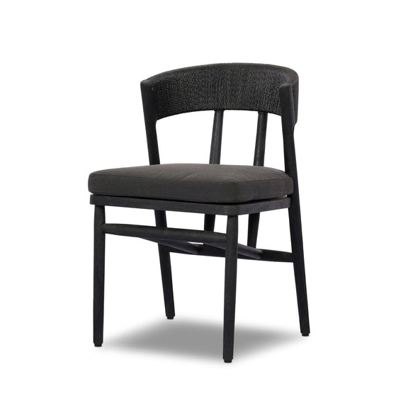 Buxton Outdoor Dining Chair - Stained Black Teak-fsc