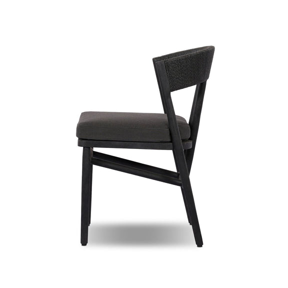 Buxton Outdoor Dining Chair - Stained Black Teak-fsc
