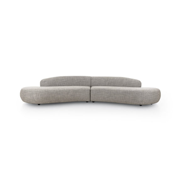 Belen Double Chaise - Thames Coal