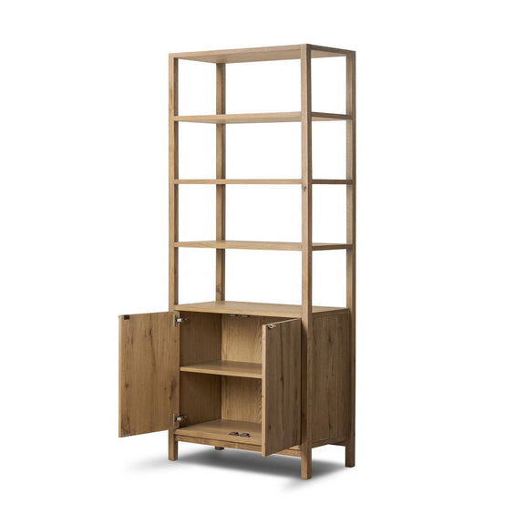 Tula Bookcase - Worn Oak Veneer