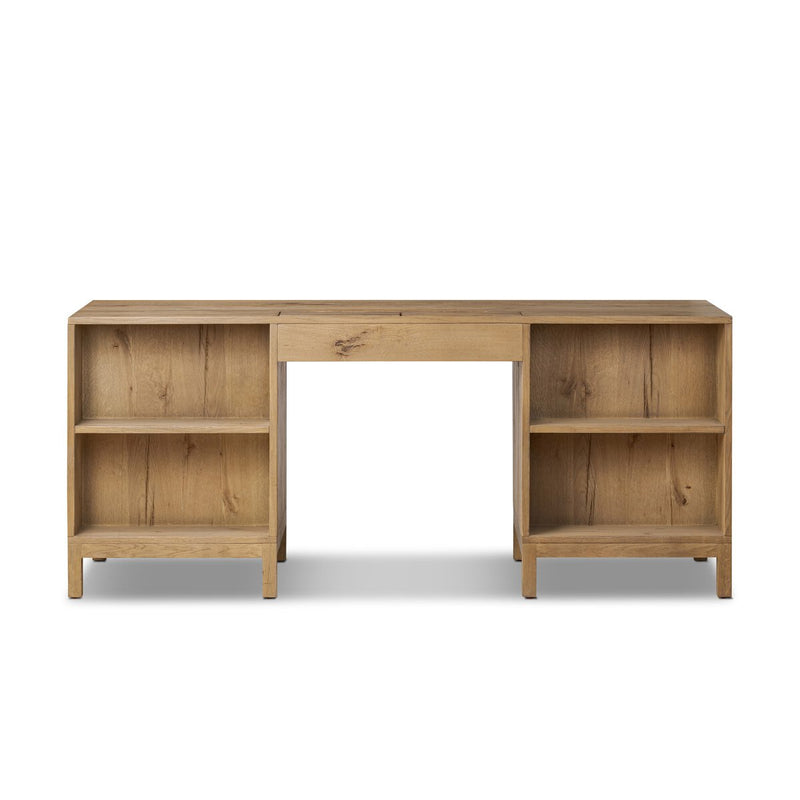 Tula Executive Desk - Worn Oak Veneer