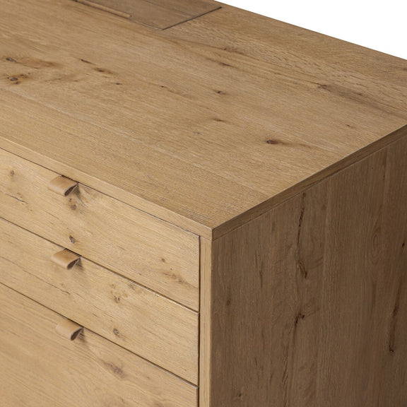 Tula Executive Desk - Worn Oak Veneer
