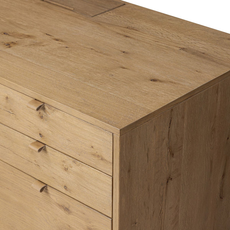 Tula Executive Desk - Worn Oak Veneer