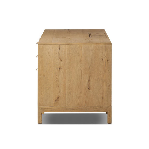 Tula Executive Desk - Worn Oak Veneer
