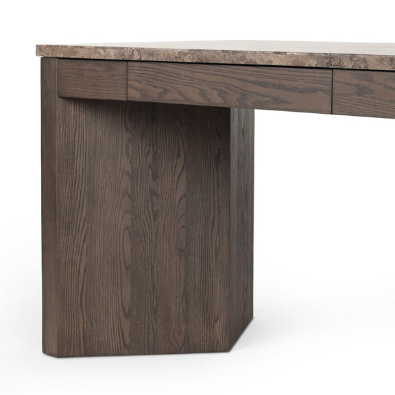 Lawson Desk - Warm Grey Marble