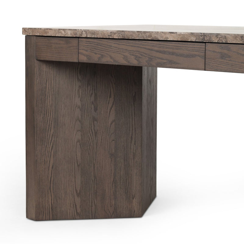 Lawson Desk - Warm Grey Marble