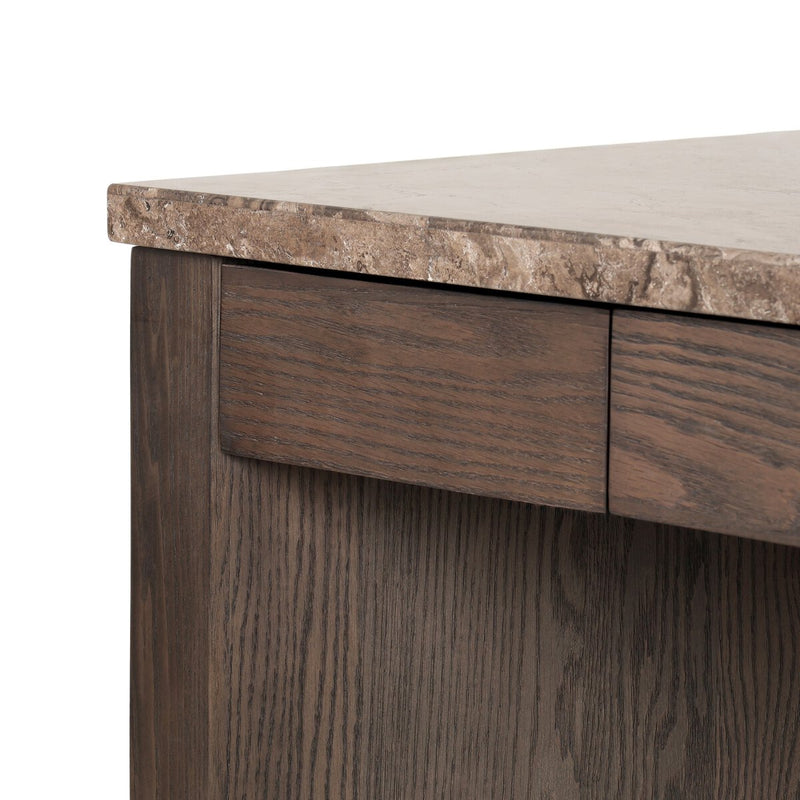 Lawson Desk - Warm Grey Marble