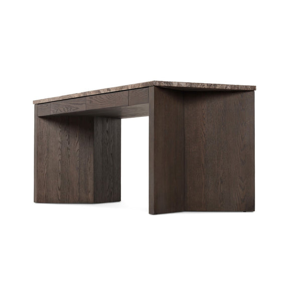 Lawson Desk - Warm Grey Marble