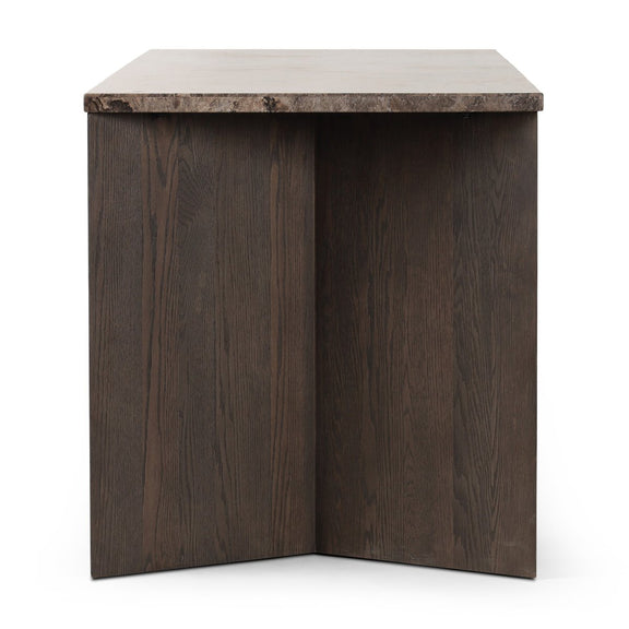 Lawson Desk - Warm Grey Marble