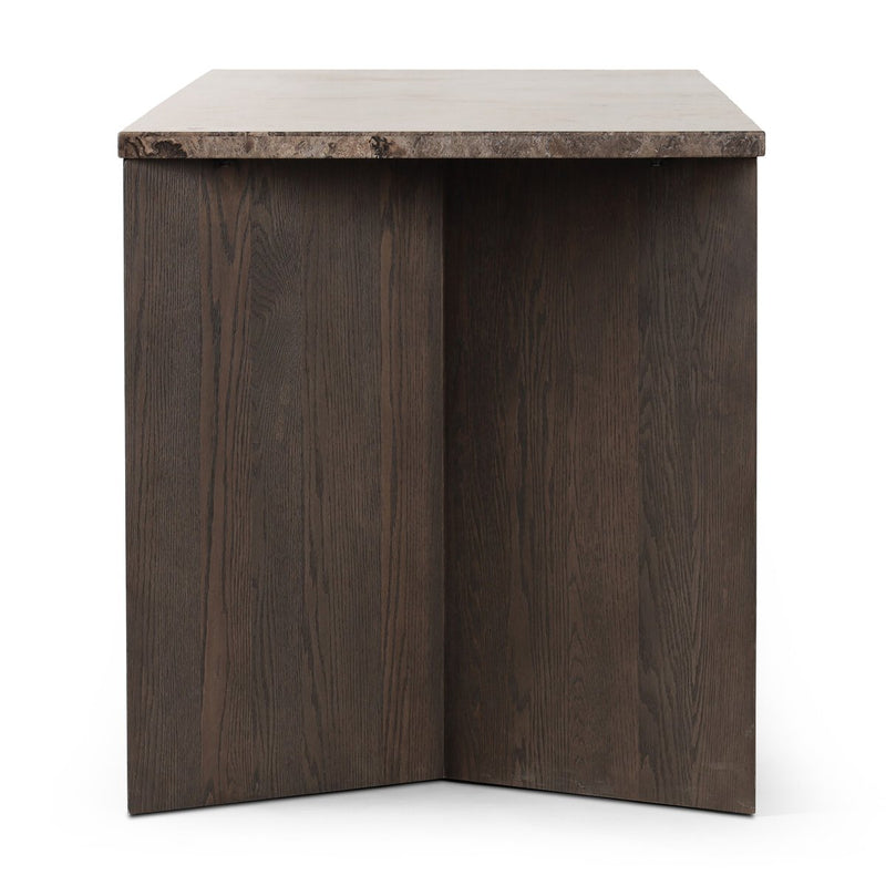 Lawson Desk - Warm Grey Marble