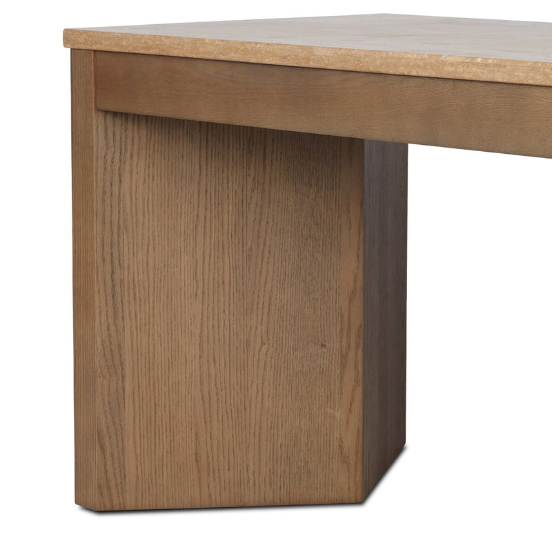 Lawson Desk - Golden Travertine