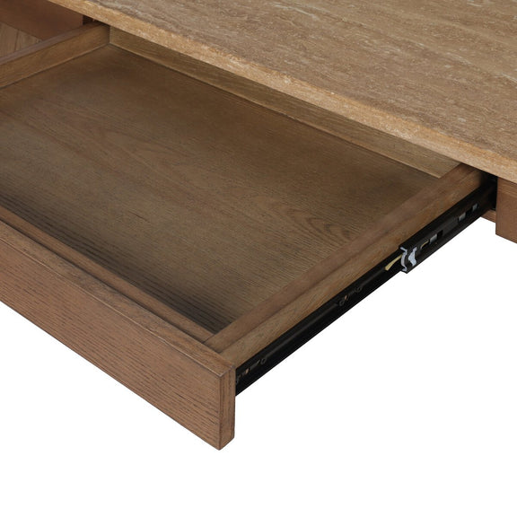 Lawson Desk - Golden Travertine