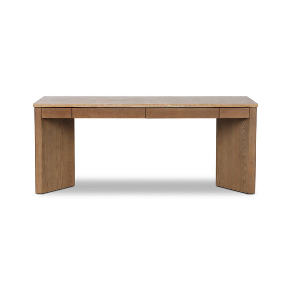Lawson Desk - Golden Travertine