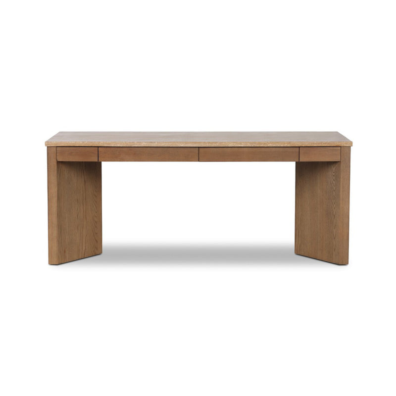 Lawson Desk - Golden Travertine