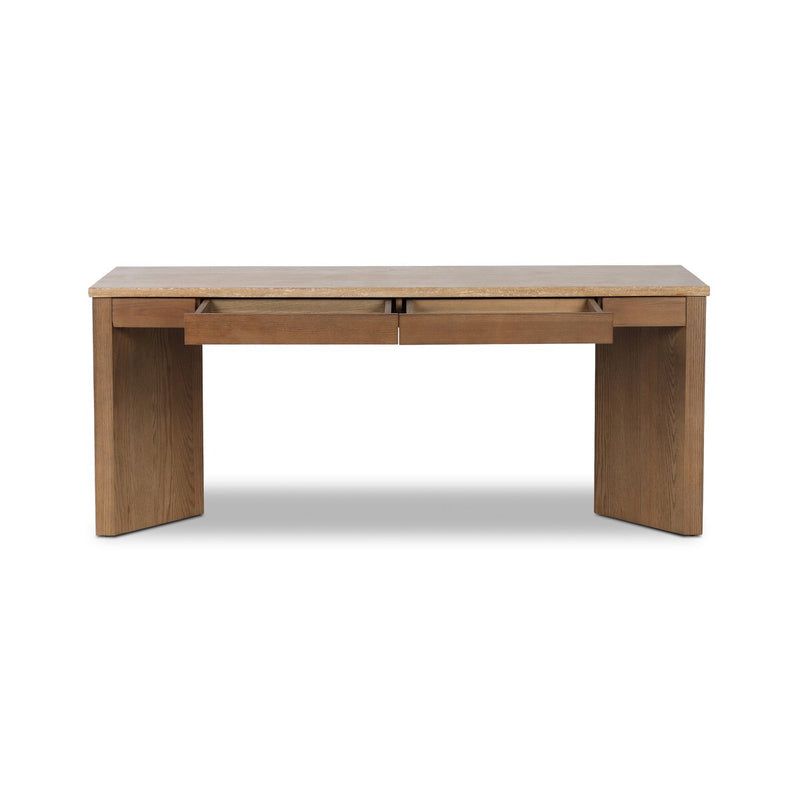 Lawson Desk - Golden Travertine