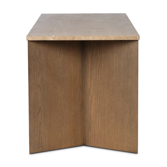 Lawson Desk - Golden Travertine