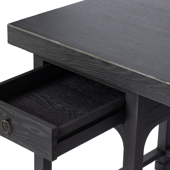 Avedon Desk - Aged Black Oak