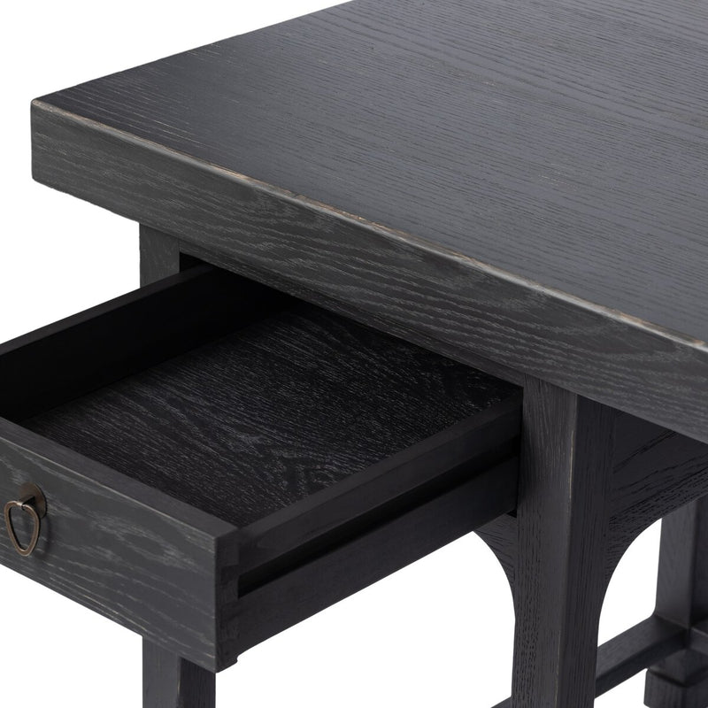 Avedon Desk - Aged Black Oak