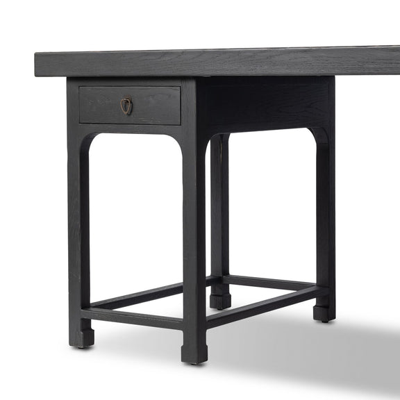 Avedon Desk - Aged Black Oak