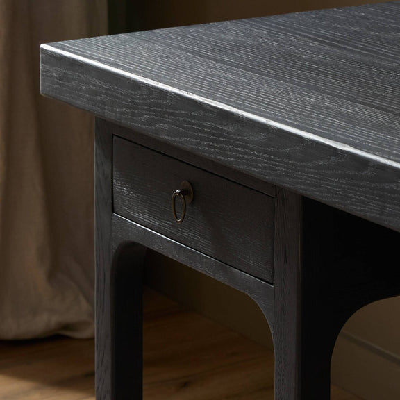 Avedon Desk - Aged Black Oak