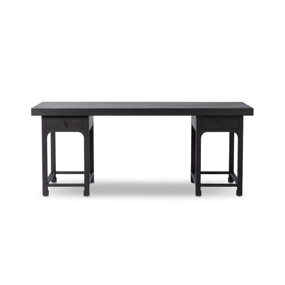 Avedon Desk - Aged Black Oak