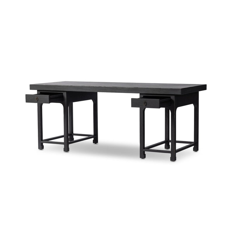 Avedon Desk - Aged Black Oak