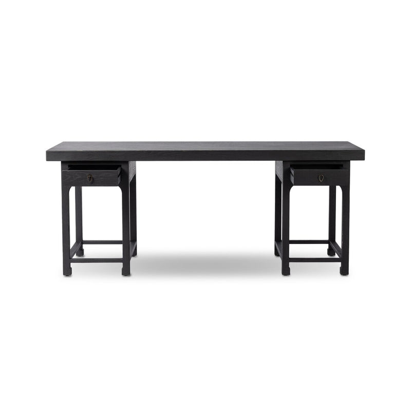 Avedon Desk - Aged Black Oak