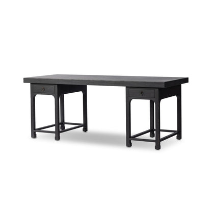 Avedon Desk - Aged Black Oak
