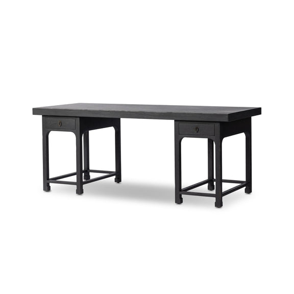 Avedon Desk - Aged Black Oak