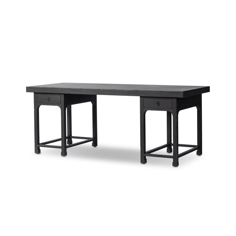 Avedon Desk - Aged Black Oak