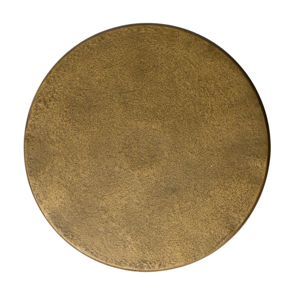 Vera End Table - Hammered Aged Brass