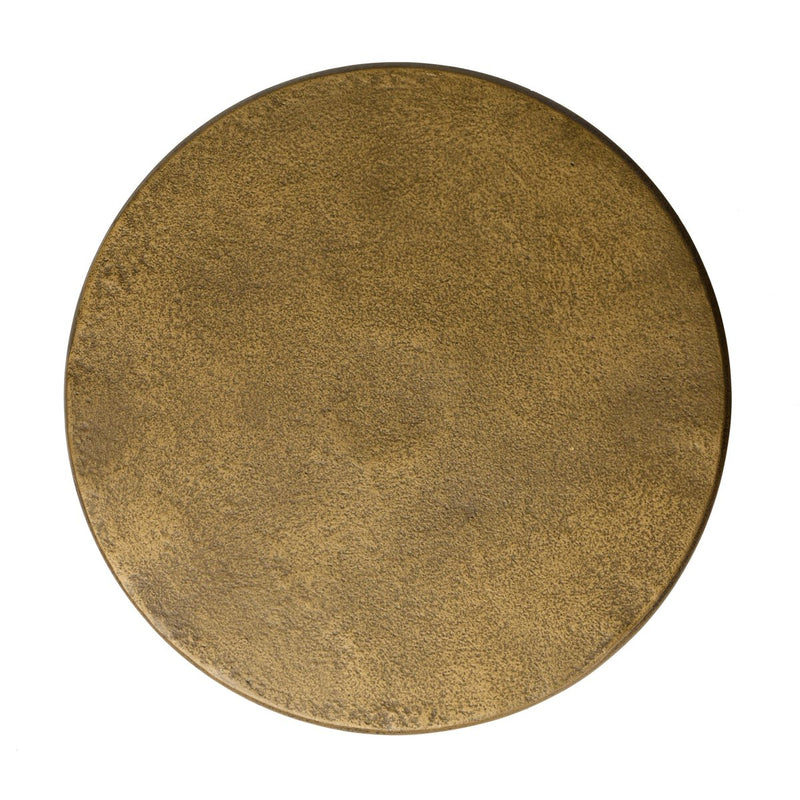 Vera End Table - Hammered Aged Brass