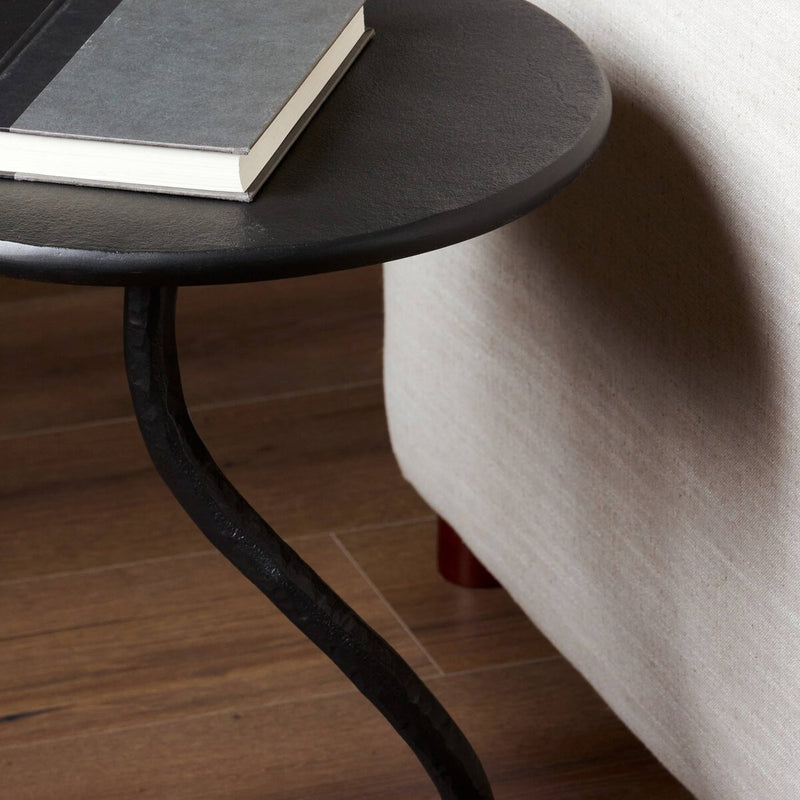 Vera End Table - Hammered Gunmetal