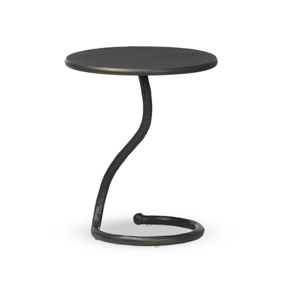 Vera End Table - Hammered Gunmetal