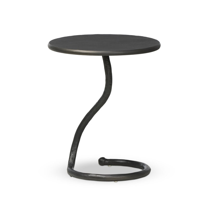 Vera End Table - Hammered Gunmetal