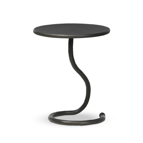 Vera End Table - Hammered Gunmetal