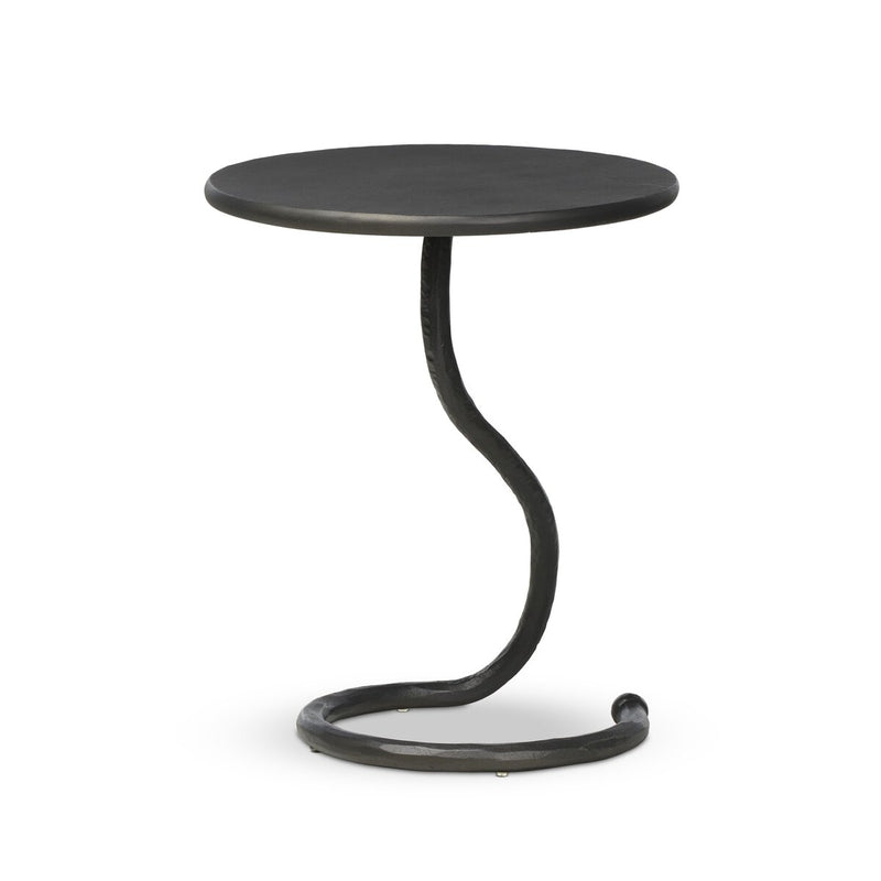 Vera End Table - Hammered Gunmetal