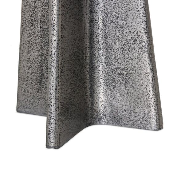 Remo End Table - Raw Antique Nickel