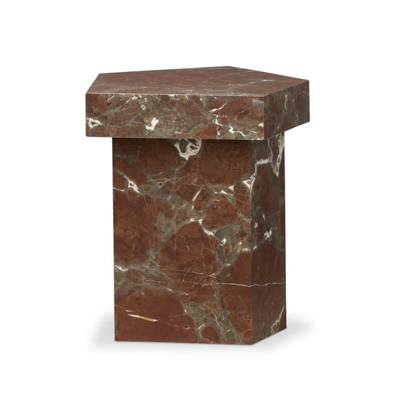 Brando End Table - Smoke And Russet Marble