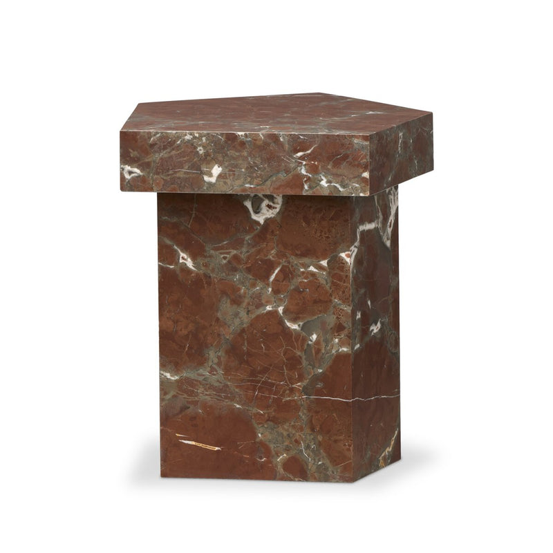 Brando End Table - Smoke And Russet Marble