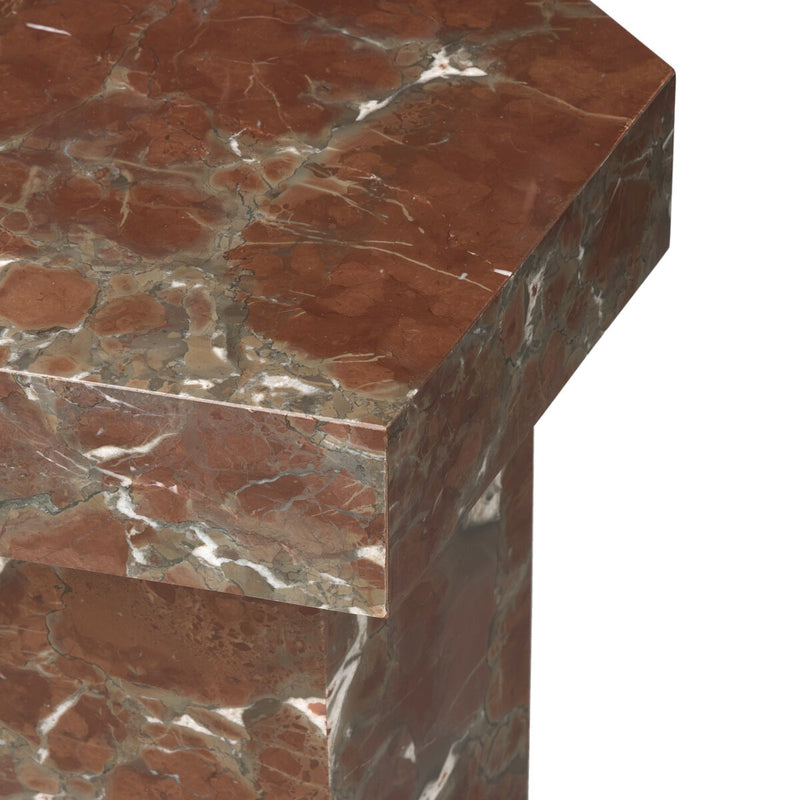 Brando End Table - Smoke And Russet Marble