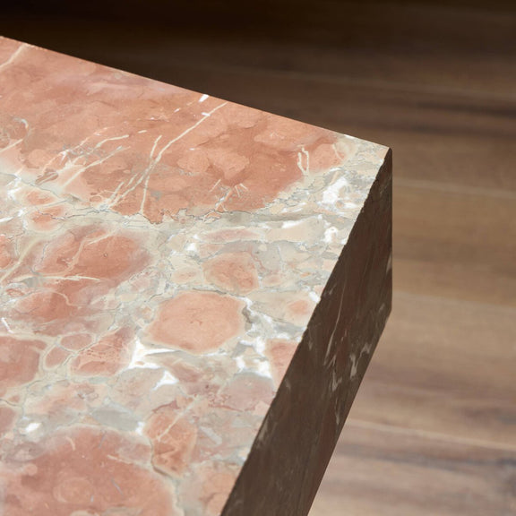 Brando End Table - Smoke And Russet Marble