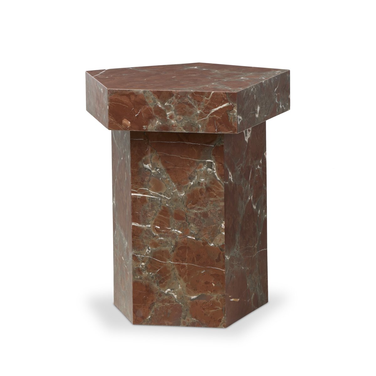 Brando End Table - Smoke And Russet Marble