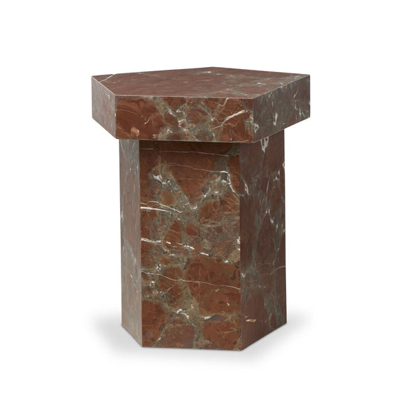 Brando End Table - Smoke And Russet Marble