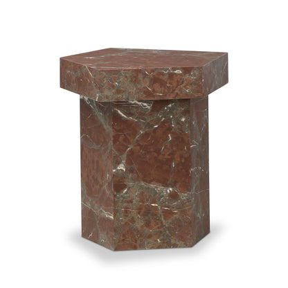 Brando End Table - Smoke And Russet Marble