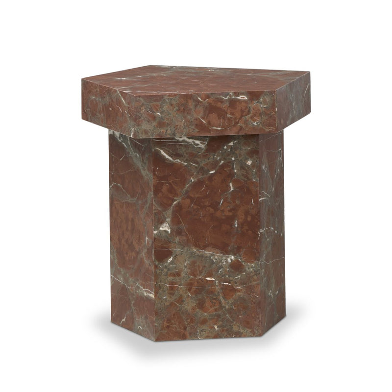 Brando End Table - Smoke And Russet Marble