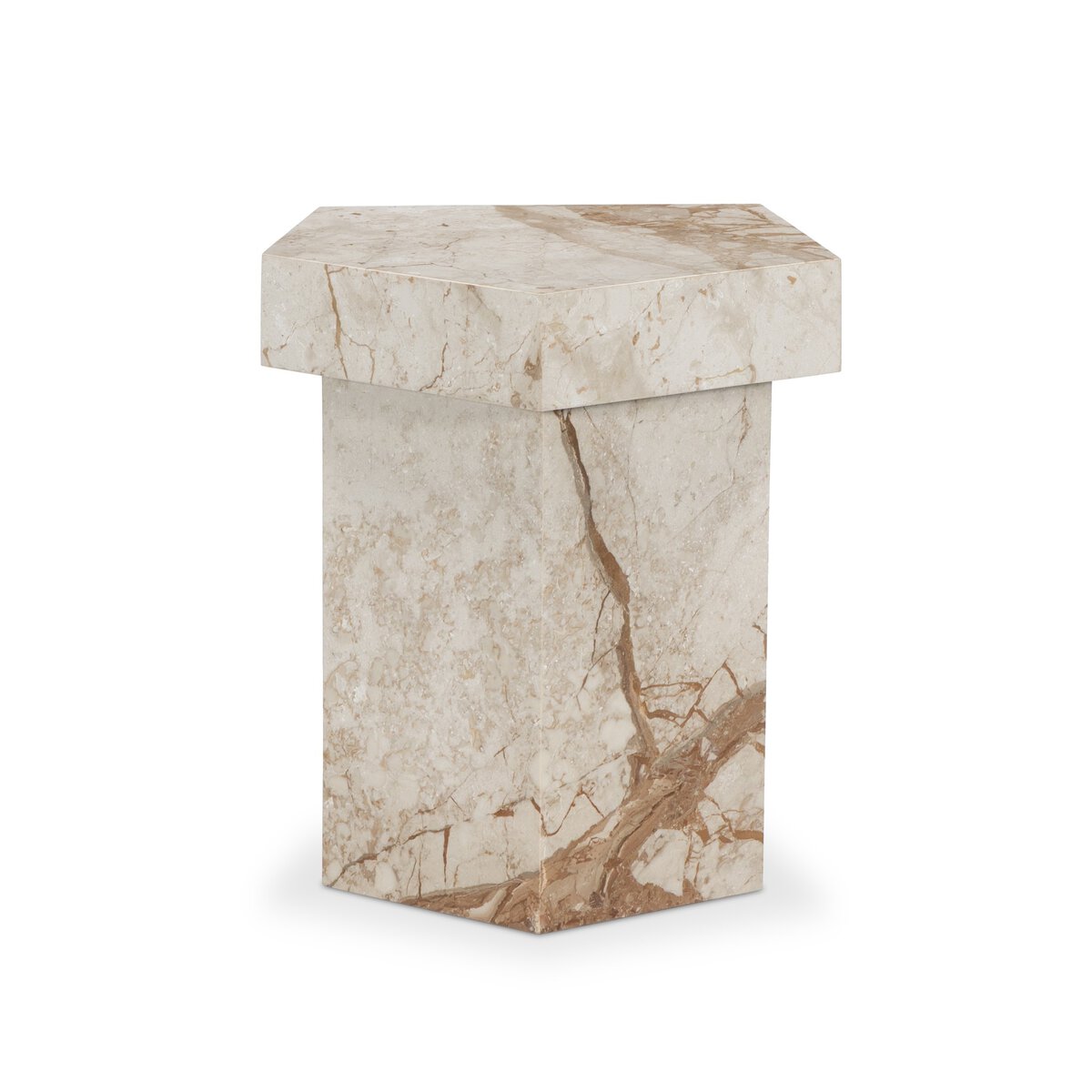 Brando End Table - Desert Taupe Marble