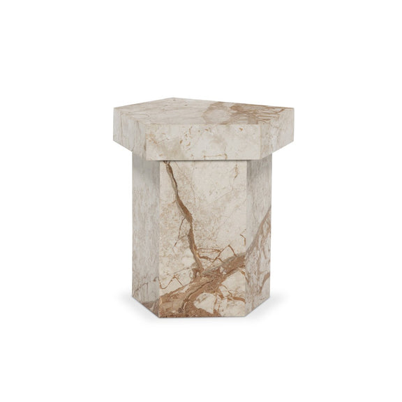 Brando End Table - Desert Taupe Marble