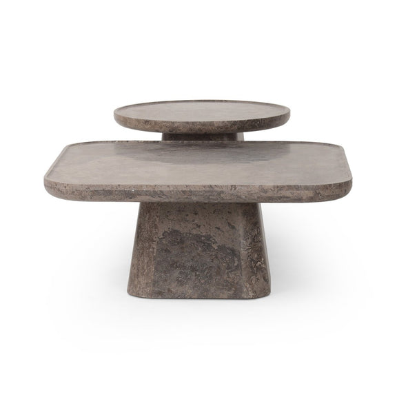 Zane Coffee Table Set - Warm Grey Marble