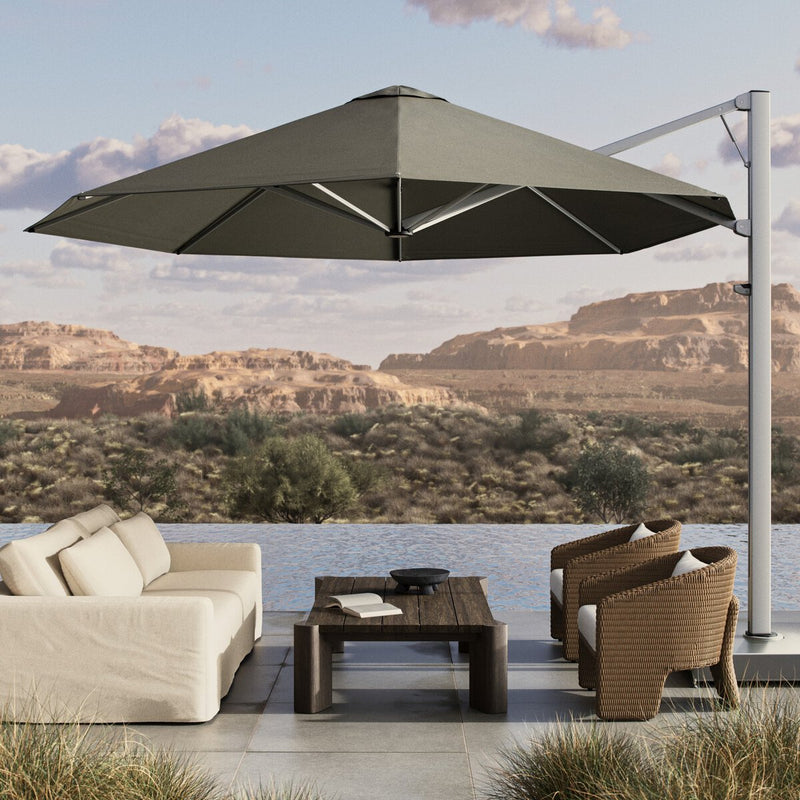Shadowspec Serenity Outdoor Octagon Umbrella - Alpine Stone